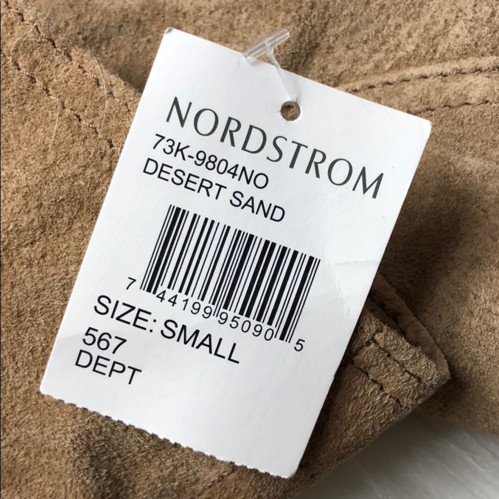 BLANK NYC SUEDE LEATHER MOTO DESERT SAND JACKET - Picture 6 of 8
